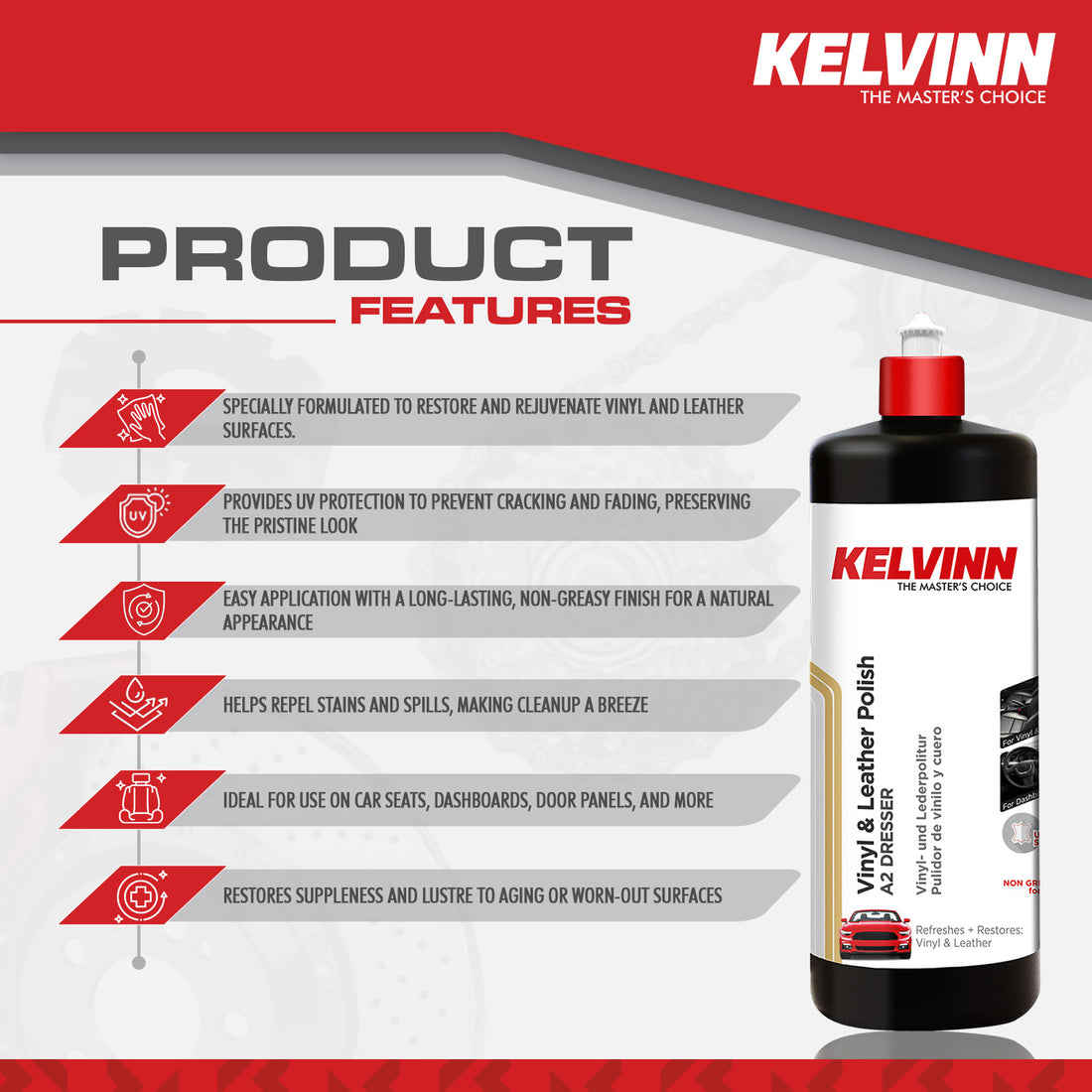 KELVINN A2 VINYL &amp; LEATHER POLISH