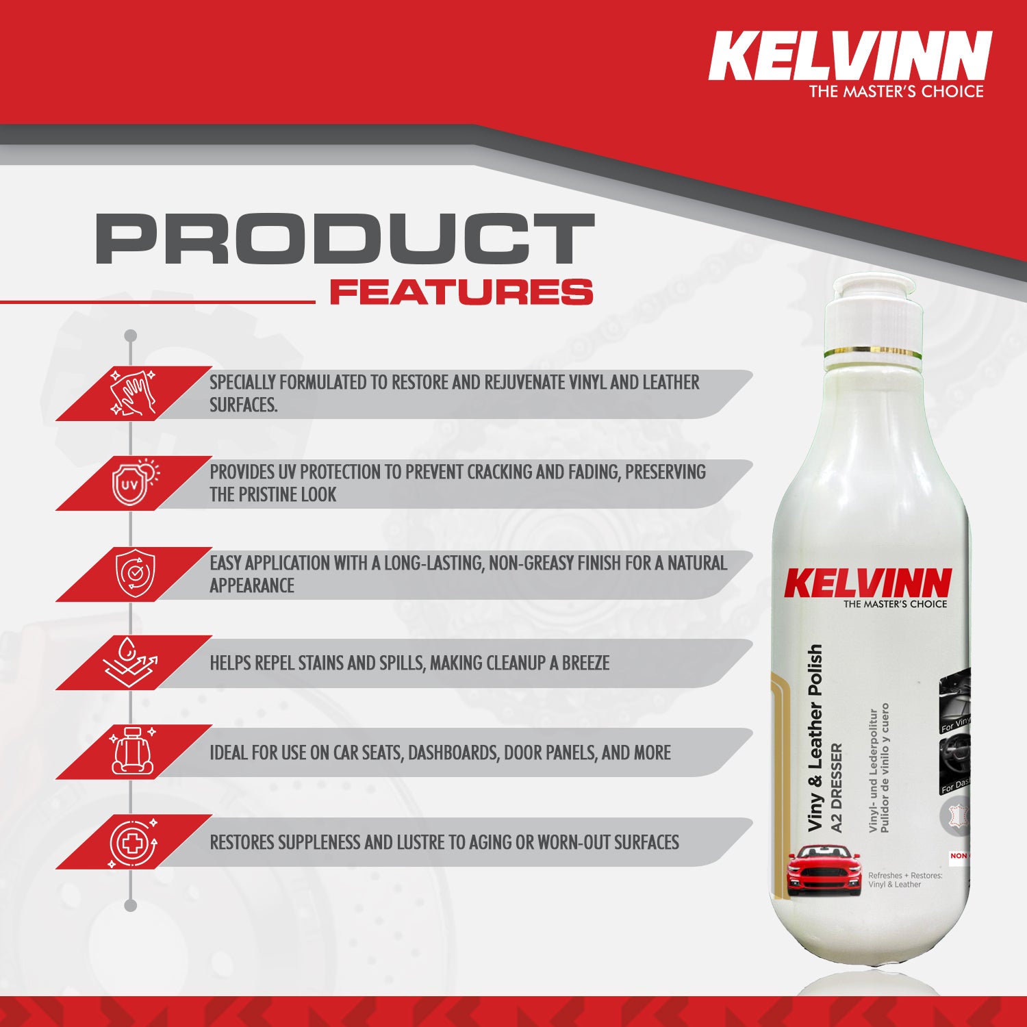 KELVINN A2 VINYL &amp; LEATHER POLISH