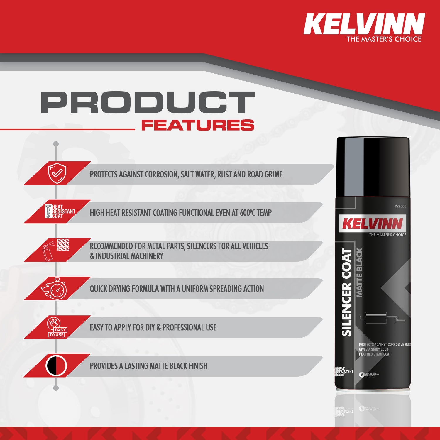 KELVINN SILENCER COATING (MATTE BLACK)